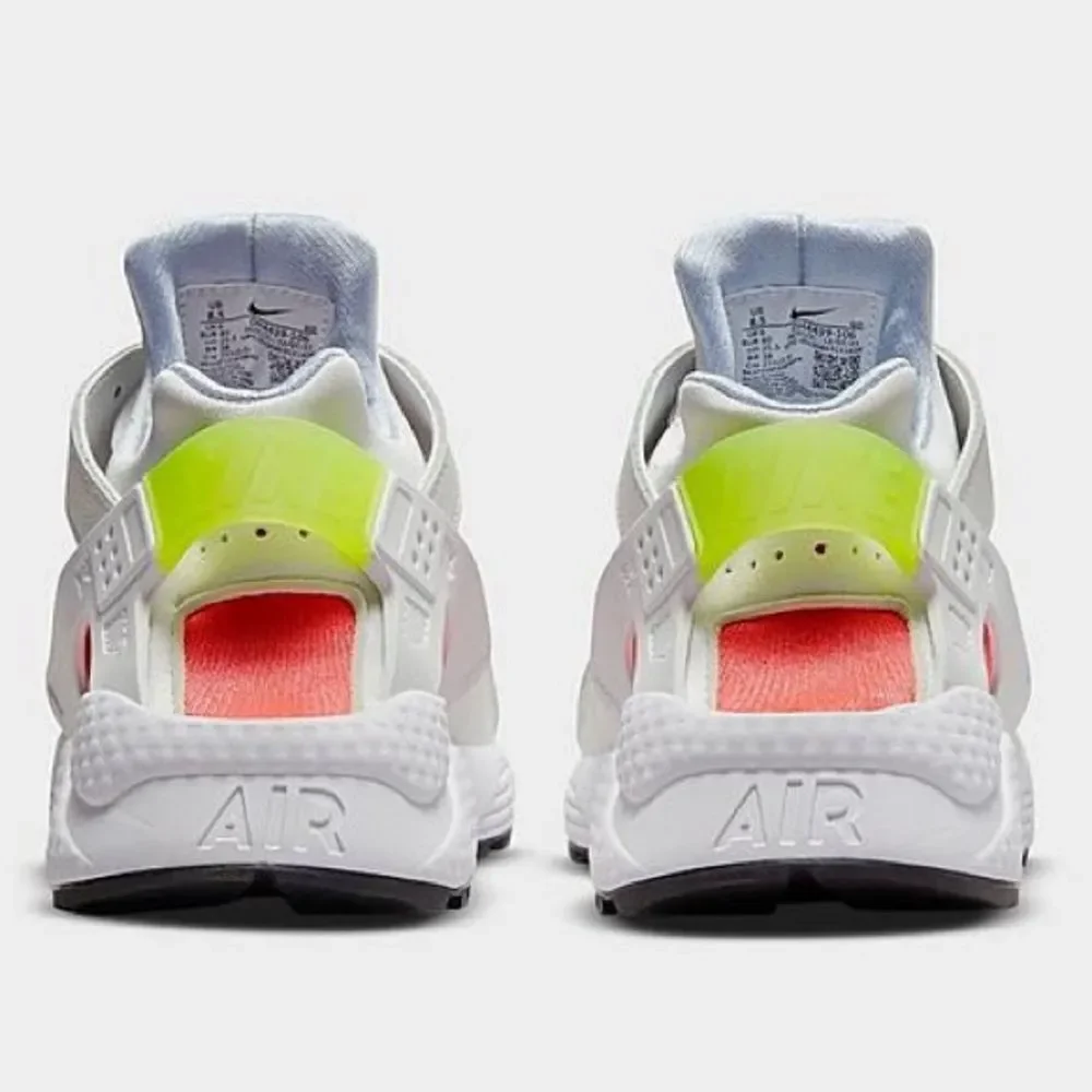 NIKE Women’s AIR HUARACHE White Bright Crimson Black Volt pink Size 7.5 - Picture 3 of 7